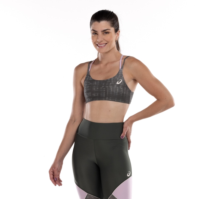 Top Fitness sem Bojo ASICS Baixa Sustentação Dupla Face Shibori Adulto - Foto 1