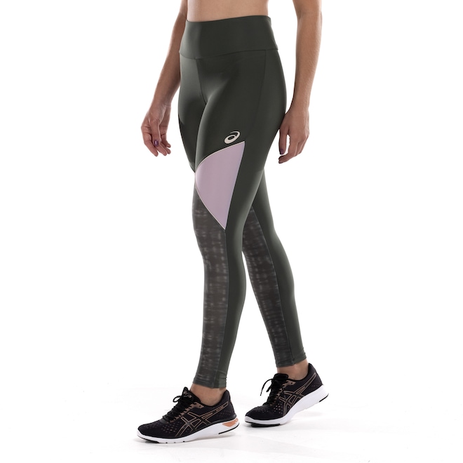 Calça Legging Feminina ASICS Shibori Recortes - Foto 1