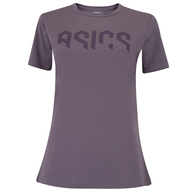 Camiseta Feminina ASICS Manga Curta Logo Treino - Foto 1