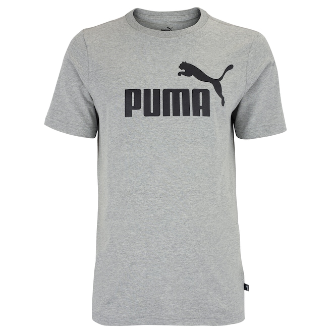 Camiseta Masculina Puma Manga Curta ESS Tee Logo - Foto 1