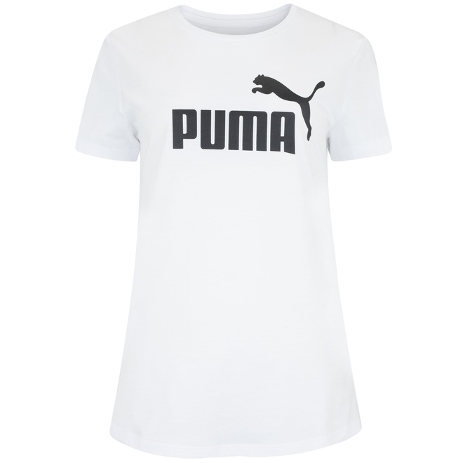 Camiseta Feminina Puma Manga Curta ESS Tee Logo - Foto 1