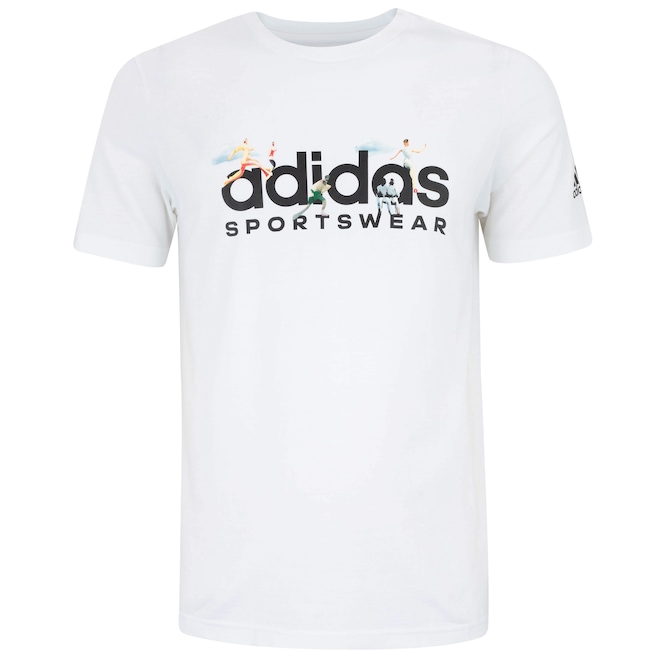 Camiseta Masculina adidas Manga Curta Graphic Landscape - Foto 1