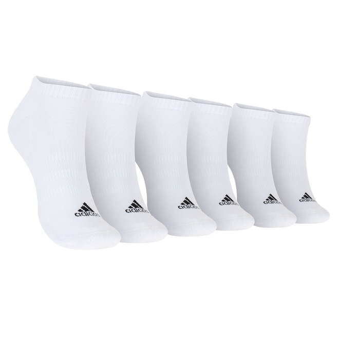 Kit de Meia adidas Cano Baixo 3 Pares Adulto - Foto 1