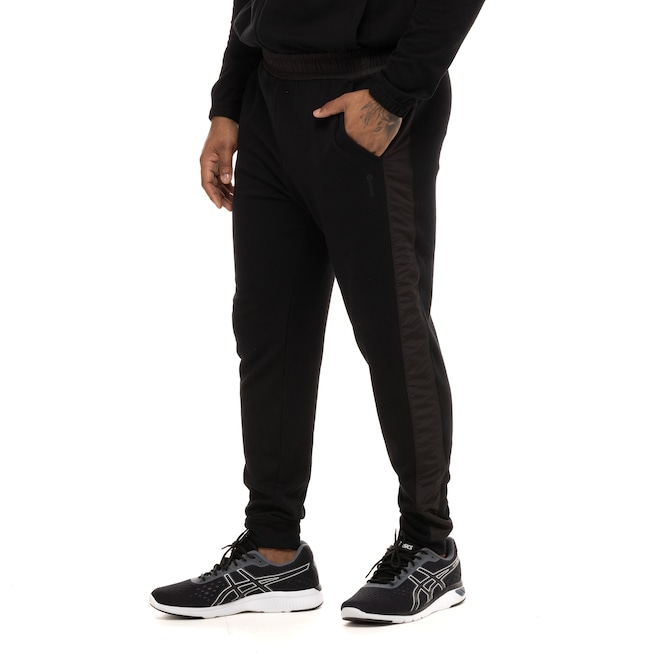 Calça de Moletom Masculina Oxer Recorte - Foto 2