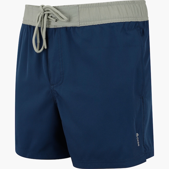 Bermuda Masculina Oxer Swim Liso Contraste - Foto 1