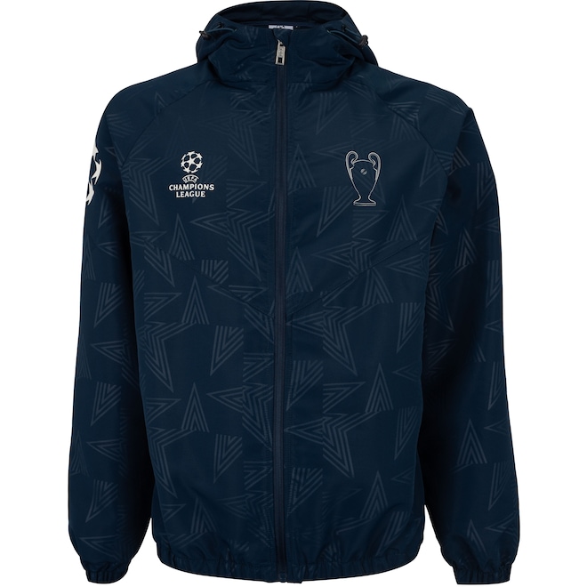 Jaqueta Corta-Vento UEFA Champions League com Capuz Masculina - Foto 1