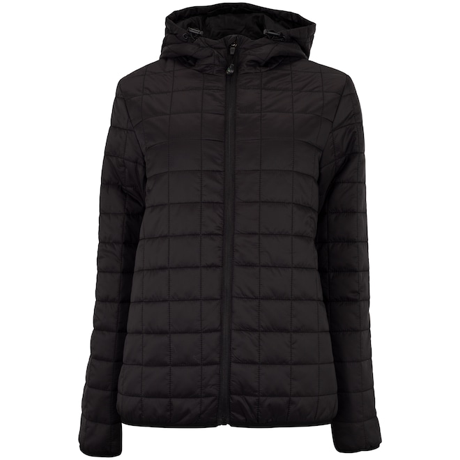 Jaqueta Feminina Nord com capuz Puffer Packable Bolso com zíper - Foto 1