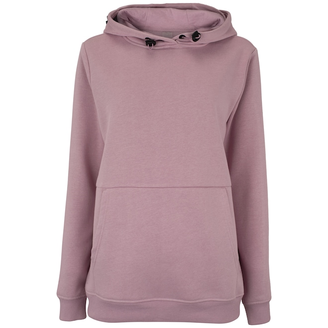 Blusa de Moletom Feminina Oxer com Capuz Canguru - Foto 1