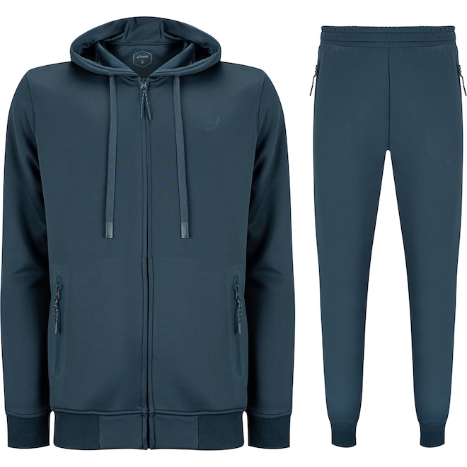 Conjunto de Agasalho Masculino ASICS Interlock Bolso Fusionado - Foto 1