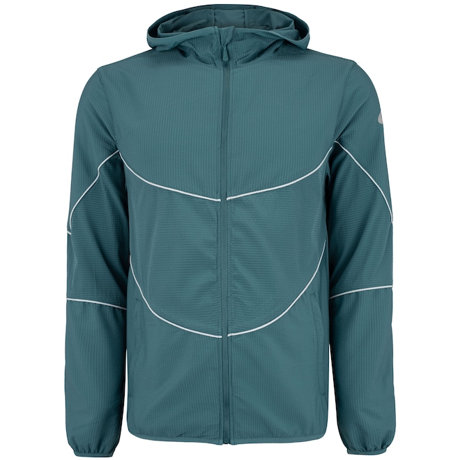 Jaqueta Masculina ASICS Pinstripe Bolsos Seguros Plana - Foto 1