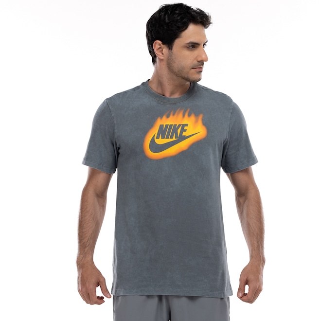 Camiseta Masculina Nike Manga Curta Tee Run DNA - Foto 1
