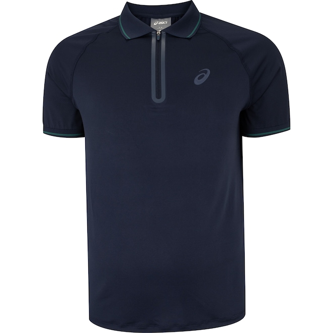 Camisa Polo Masculina ASICS Zíper Selado - Foto 1