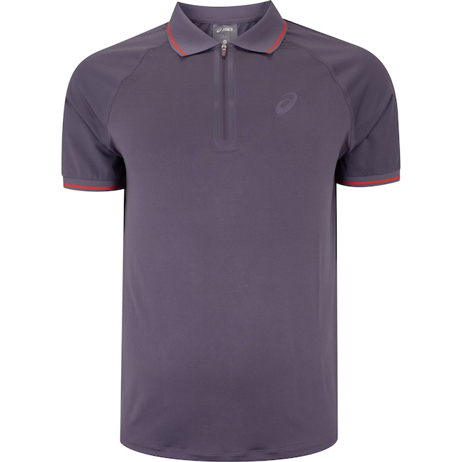 Camisa Polo Masculina ASICS Zíper Selado - Foto 1