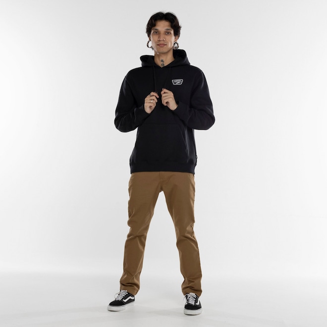 Blusa de Moletom Vans com Capuz Full Patch Pullover - Foto 1