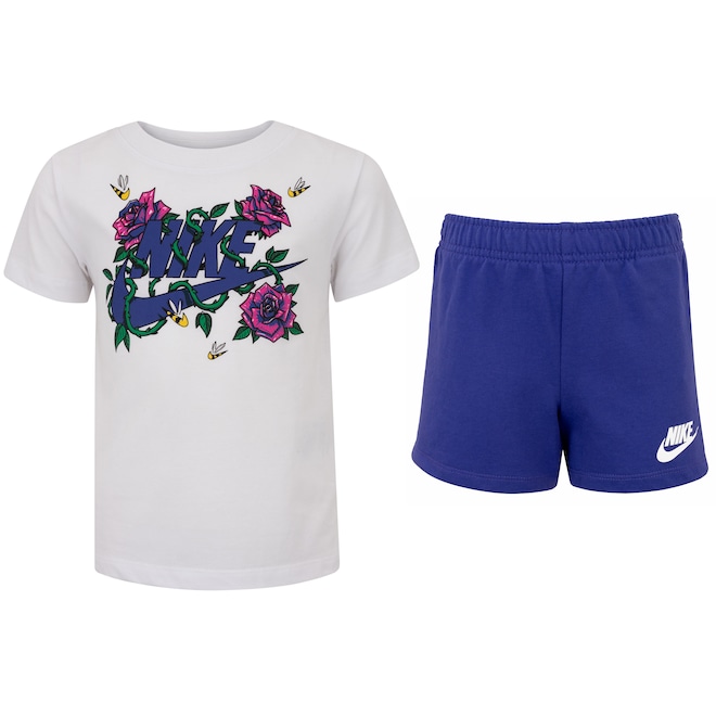 Conjunto Infantil Nike Boxy Tee Camiseta + Bermuda - Foto 1