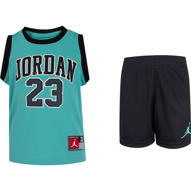 Conjunto Infantil Nike Jordan 23 Jersey Camiseta + Bermuda - Foto 1