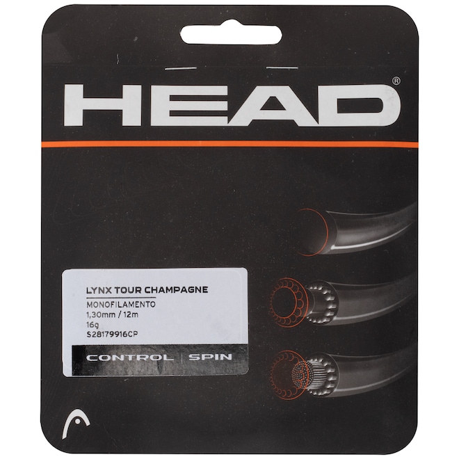 Corda para Raquete de Tênis Head Lynx Tour 16 Champagne - Foto 1