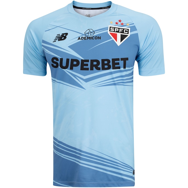 Camisa do São Paulo 25 Goleiro New Balance Masculina - Foto 1