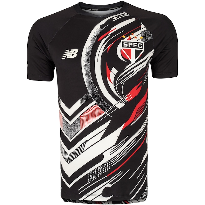 Camisa Pré-jogo do São Paulo 25 New Balance Masculina - Foto 1