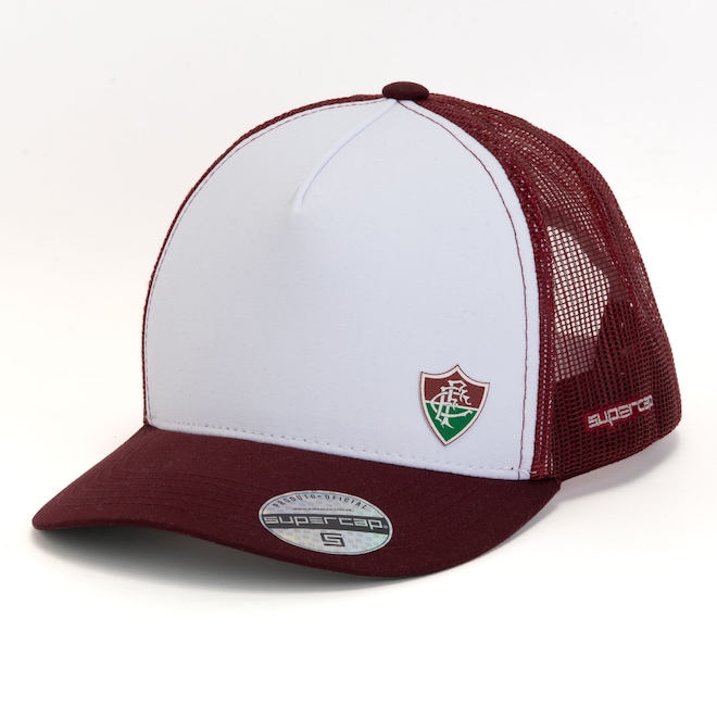 Boné do Fluminense Aba Curva Supercap Trucker Snapback Adulto - Foto 1