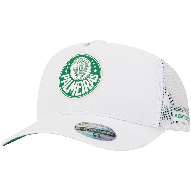Boné Aba Curva do Palmeiras Supercap Trucker Estruturado Strapback Adulto - Foto 1