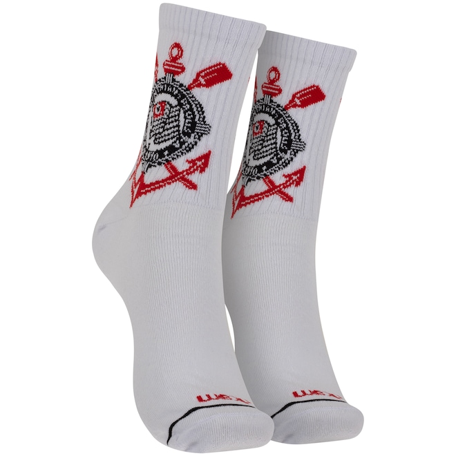 Meia Cano Alto do Corinthians Rikam Tamanho 38-43 Adulto - Foto 1