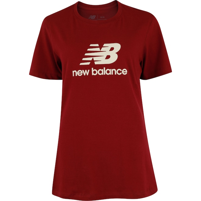 Camiseta Feminina New Balance Manga Curta Essentials - Foto 1