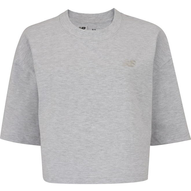 Blusa Cropped Feminina New Balance Small Logo - Foto 1