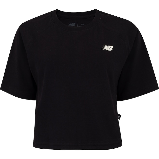 Blusa Cropped Feminina New Balance Manga Curta 95 Graphic - Foto 1