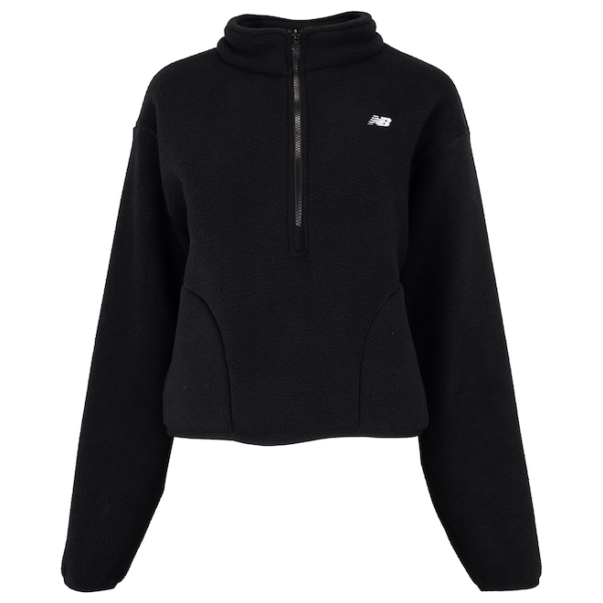 Blusão Feminino New Balance Fleece 1/2 Zíper - Foto 1