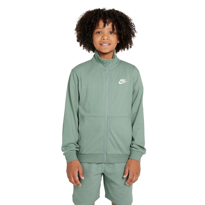 Jaqueta Infantil Nike Club Knit FZ LS Lbr - Foto 1