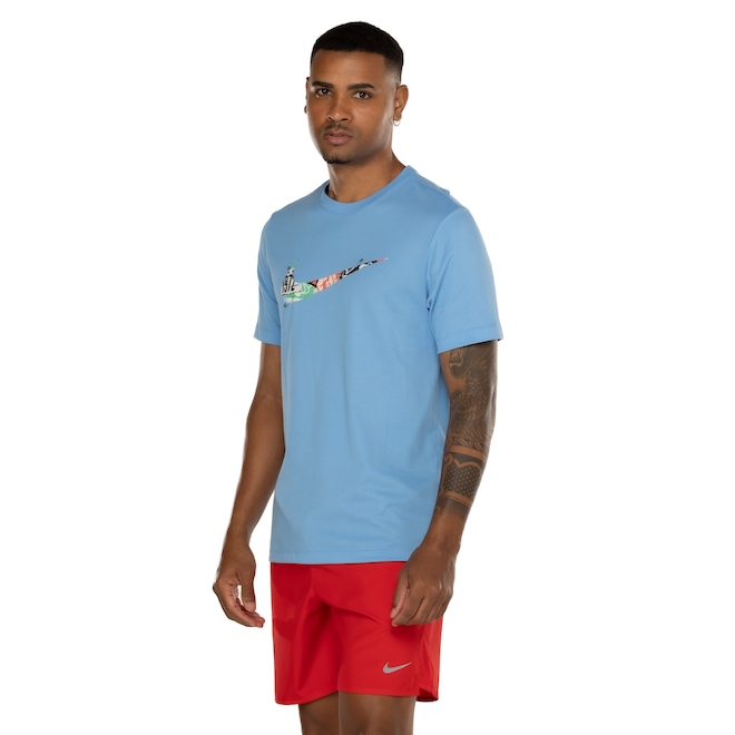 Camiseta Masculina Nike Manga Curta Dri-Fit Tee Run - Foto 2