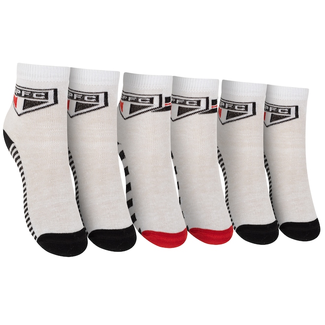 Kit de Meias do São Paulo Rikam Soquete Tamanho 25 ao 28 - Foto 1