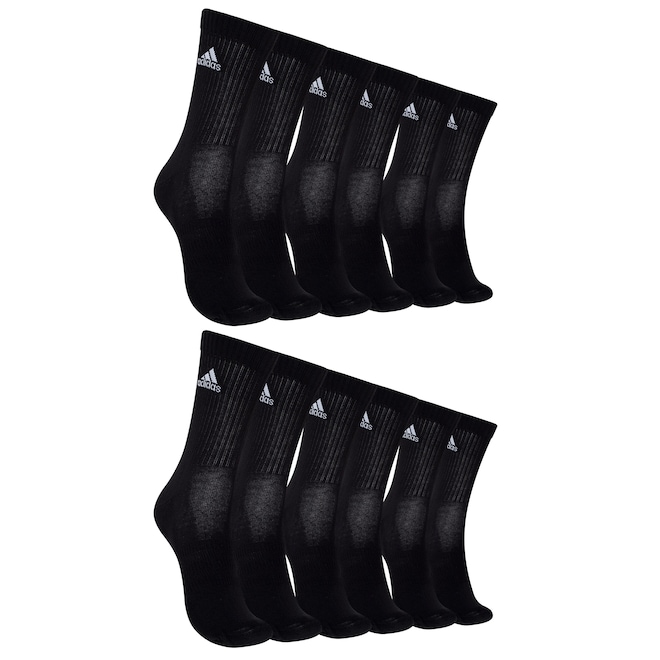 Kit de Meias Cano Alto adidas com 6 Pares Tamanho 38 ao 40 - Foto 1