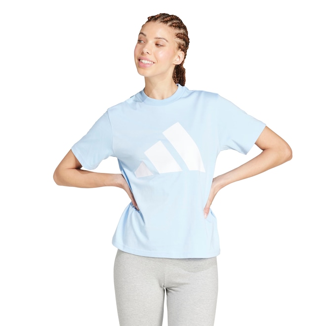 Camiseta Feminina adidas Manga Curta Big Logo - Foto 1