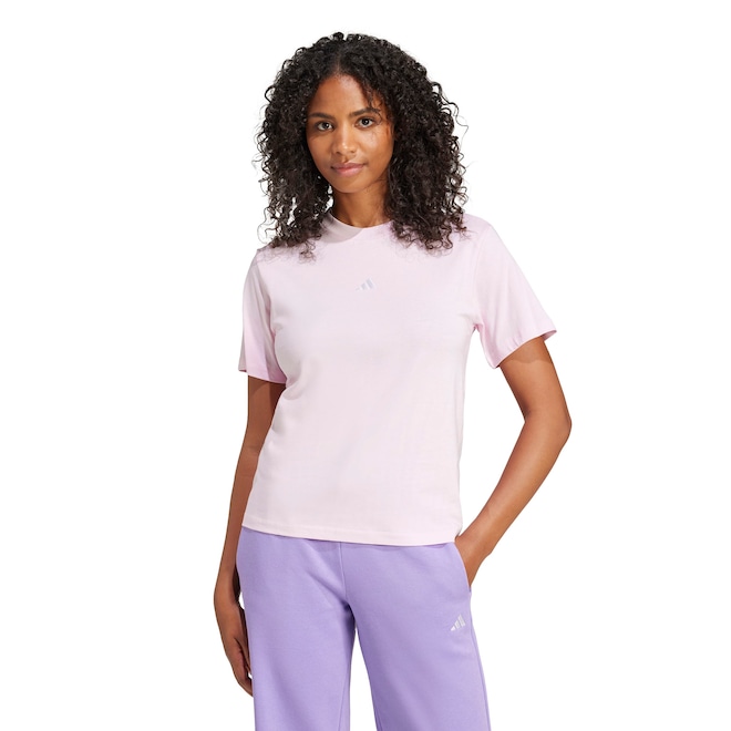 Camiseta Feminina adidas Manga Curta Small Logo - Foto 1