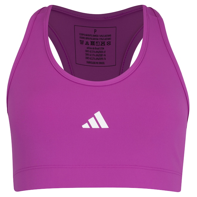 Top Fitness sem Bojo adidas Média Sustentação Treino Básico Adulto - Foto 1