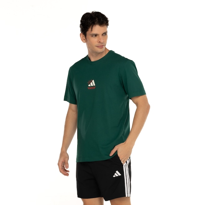 Camiseta Masculina adidas Manga Curta Gráfica Pizza - Foto 2