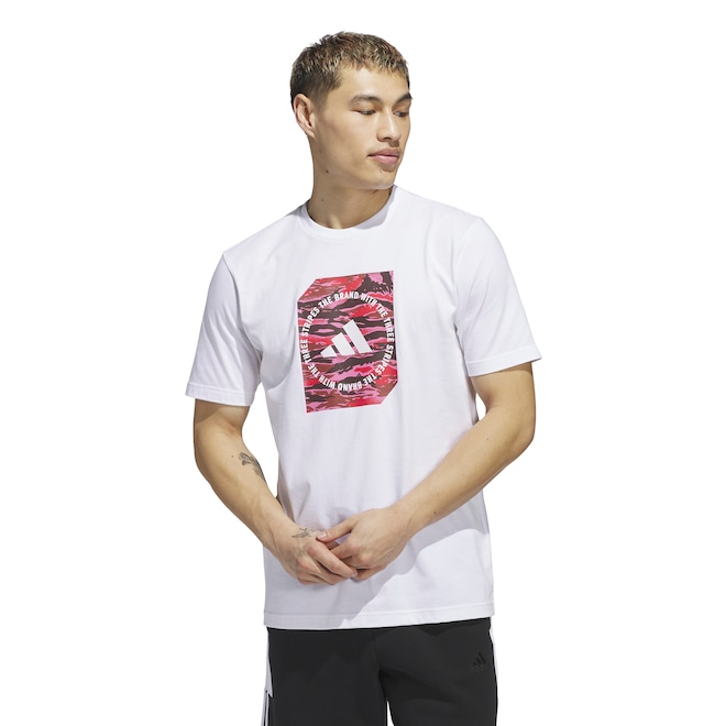 Camiseta Masculina adidas Manga Curta Gráfica - Foto 1