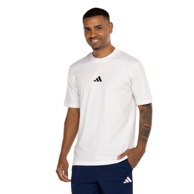 Camiseta Masculina adidas Manga Curta Small Logo - Foto 2