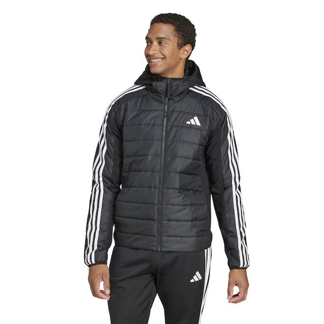 Jaqueta Masculina Híbrida Isolamento Essentials Três Listras adidas - Foto 1