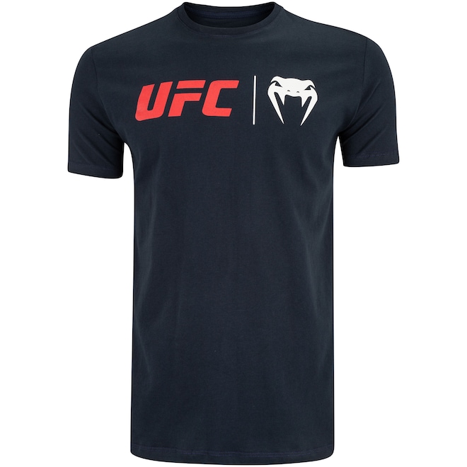 Camiseta Masculina UFC Venum Manga Curta Classic Navy - Foto 1