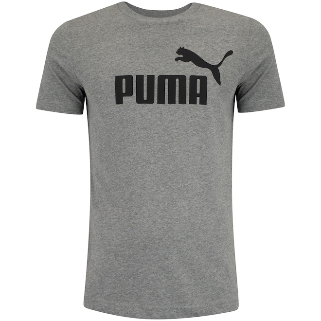 Camiseta Masculina Puma Manga Curta Essentials N01 Logo Tee - Foto 1