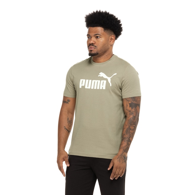 Camiseta Masculina Puma Manga Curta Essentials Logo Tee - Foto 2