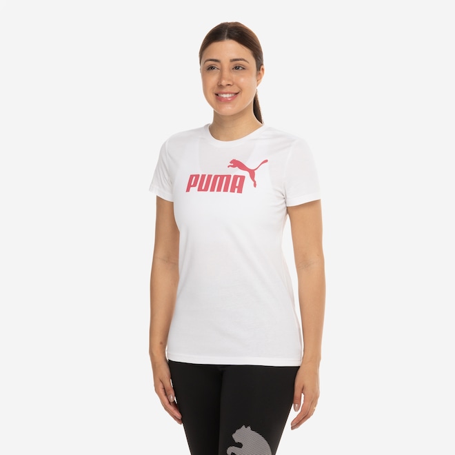 Camiseta Feminina Puma Manga Curta Essentials NO 1 Logo Tee S - Foto 2