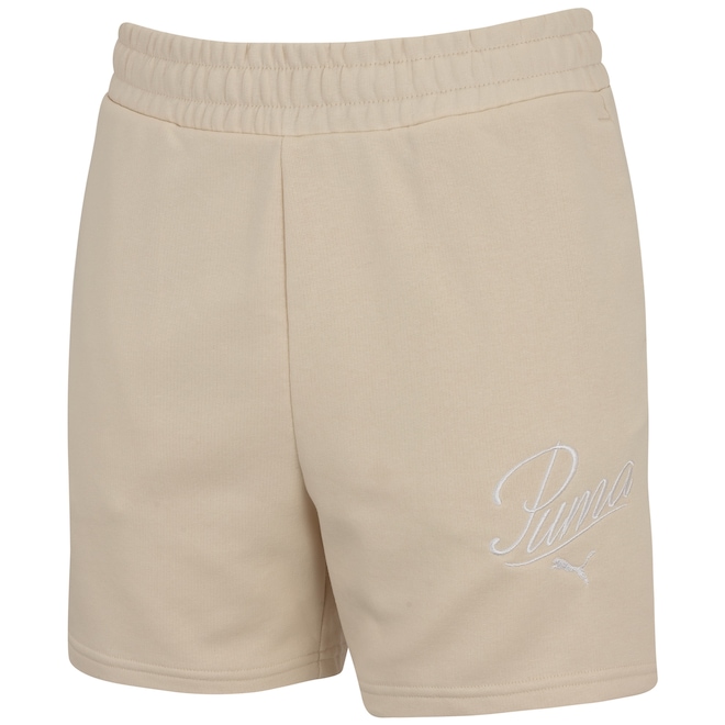 Short Feminino Puma ESS Script High-Waist - Foto 1