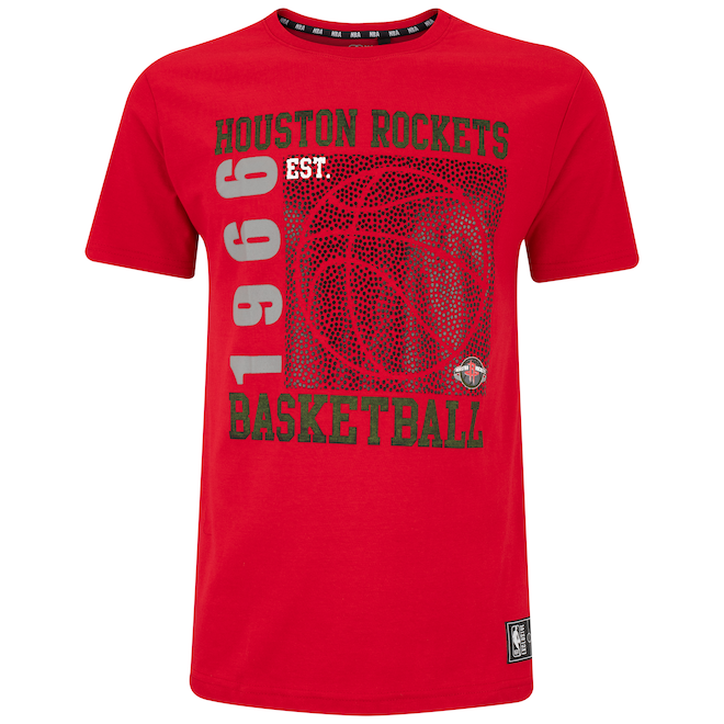 Camiseta do Houston Rockets Masculina NBA Manga Curta Since Time N0909A - Foto 1
