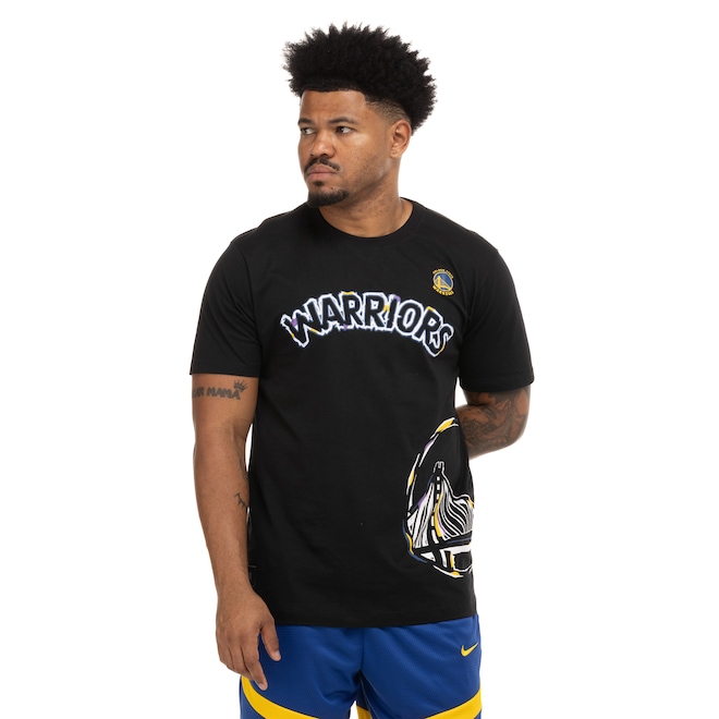 Camiseta do Golden State Warriors NBA Masculina Colors NB788 - Foto 2