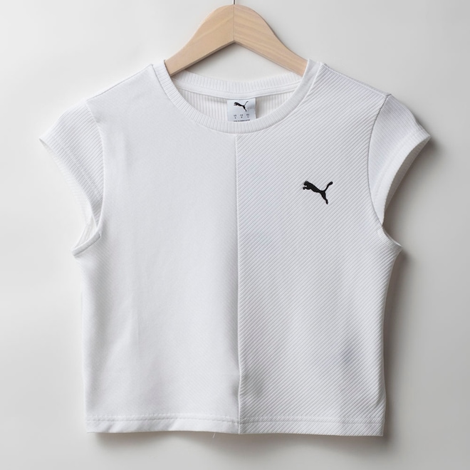 Camiseta Puma Wardrobe ESS Ribbed Baby - Foto 1