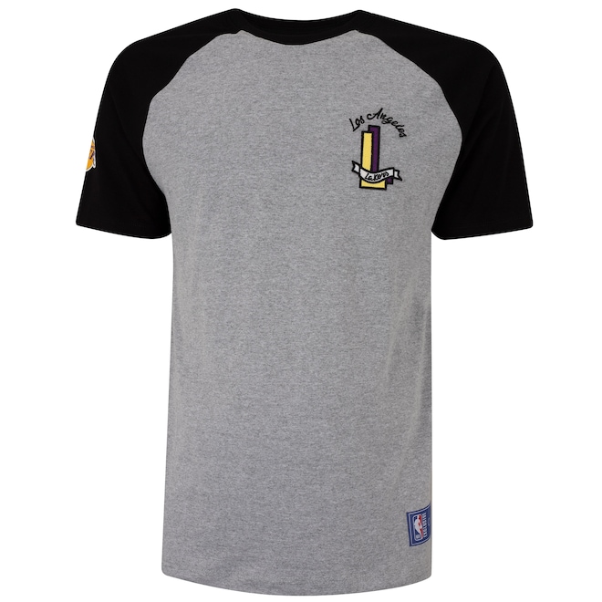 Camiseta do Los Angeles Lakers NBA Masculina RG Logo Flag NB267 - Foto 1
